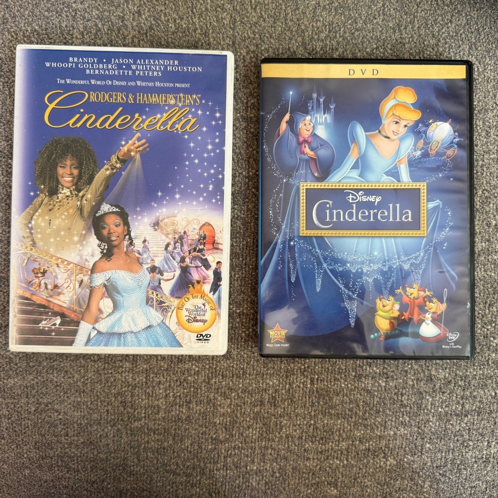 Disney Cinderella DVD Bundle Animated Classic Rodgers Hammerstein Brandy Whoopi